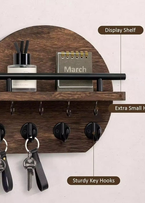 Wooden Wall-Mounted Storage Rack