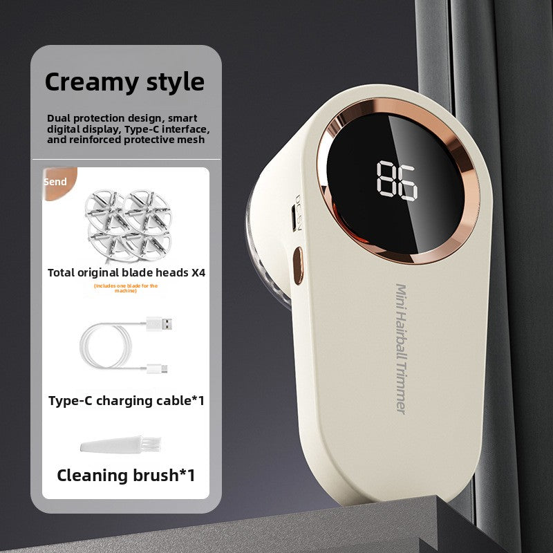 Rechargeable Fabric Hair Remover with Digital Display
