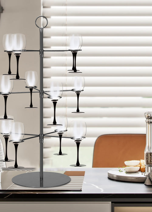 Decorative Iron Wine Glass Holder Storage Rack