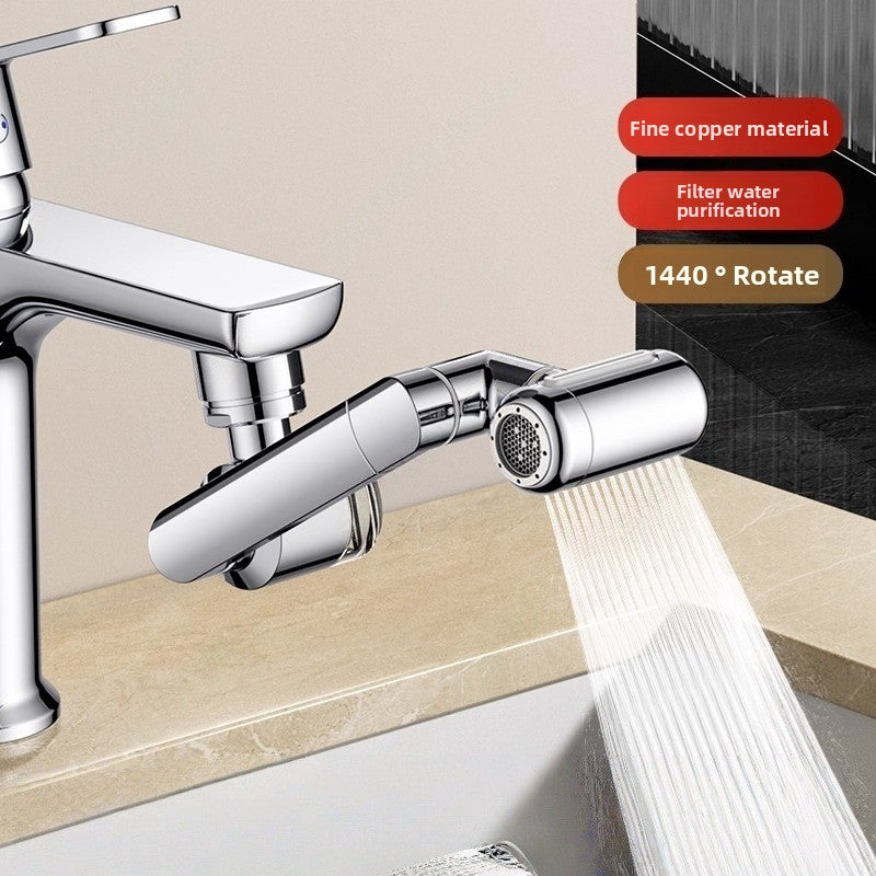 Universal Rotating Faucet Extender with Filter