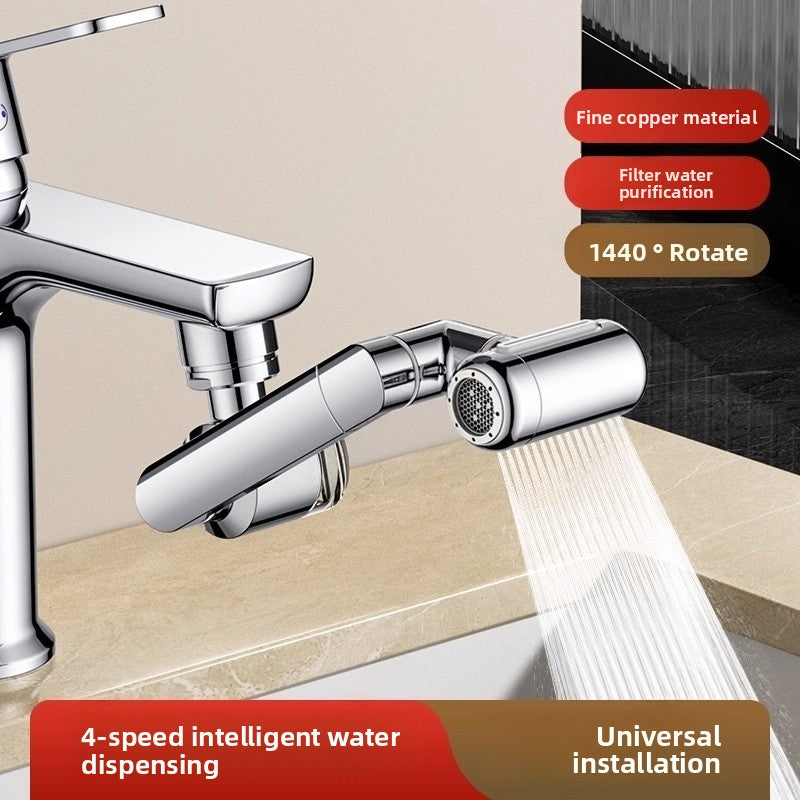 Universal Rotating Faucet Extender with Filter