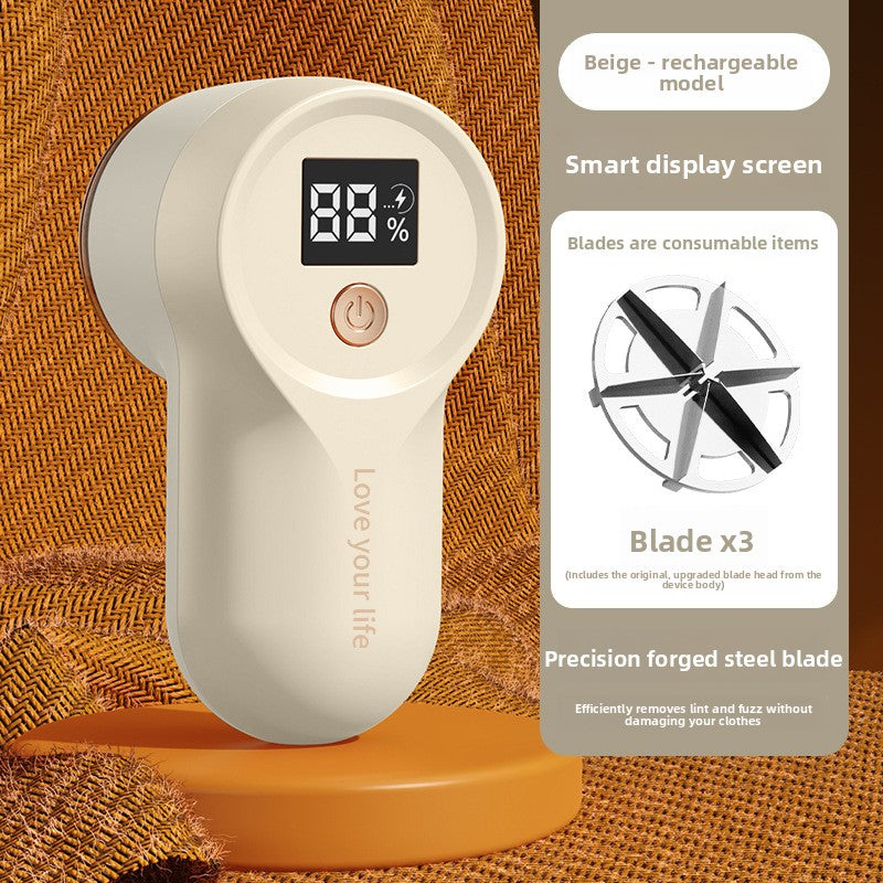Rechargeable Fabric Hair Remover with Digital Display