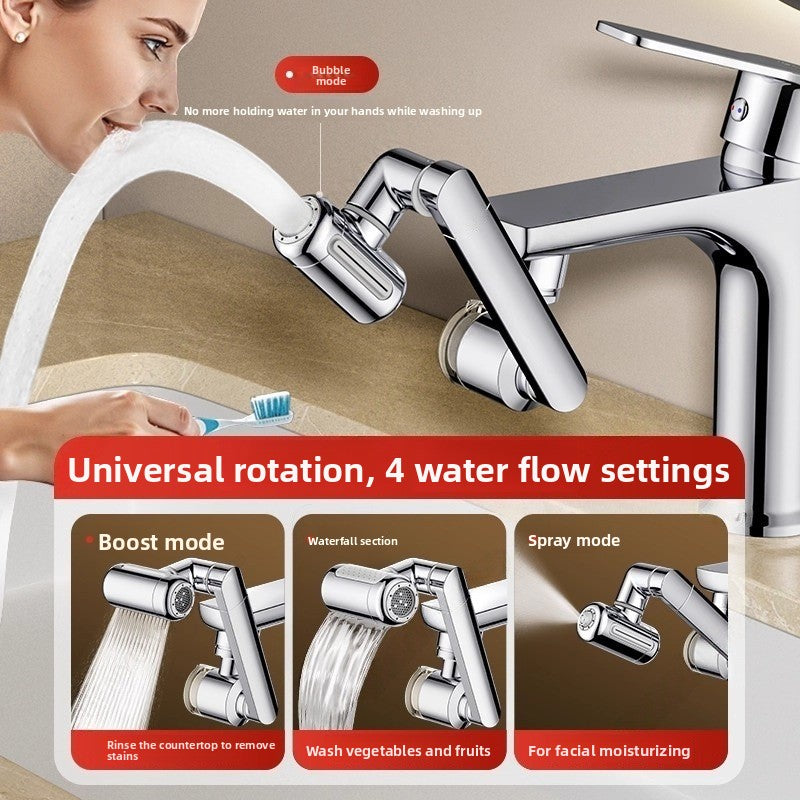 Universal Rotating Faucet Extender with Filter