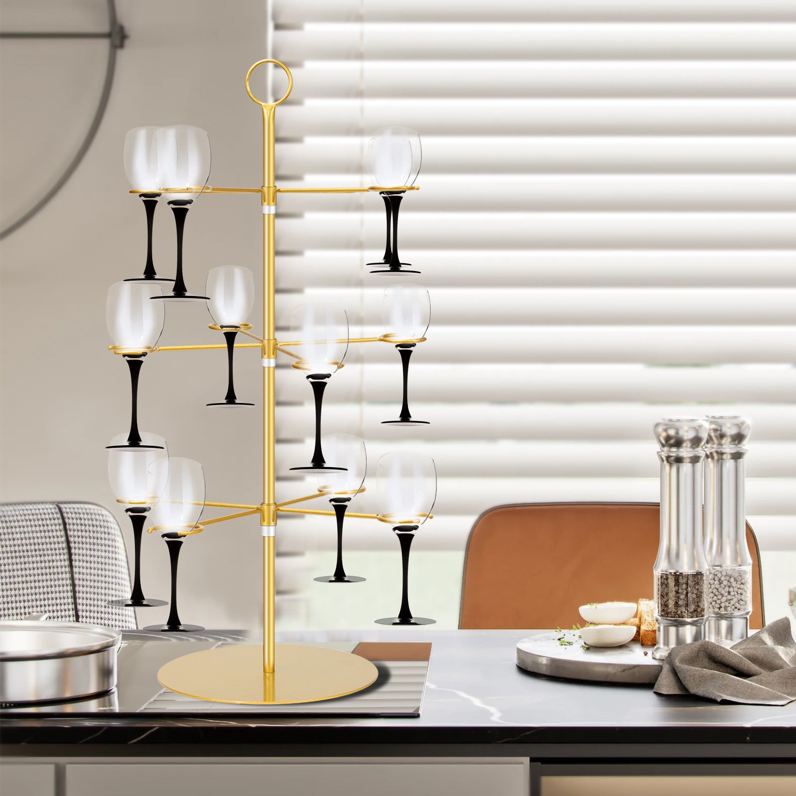 Decorative Iron Wine Glass Holder Storage Rack